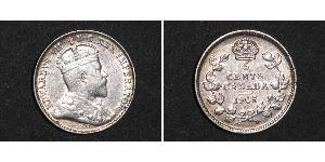 5 Cent Canada Argento Edoardo VII (1841-1910)