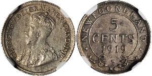 5 Cent Canada Argento Giorgio V (1865-1936)