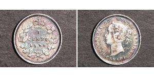 5 Cent Canada Argento Vittoria (1819 - 1901)