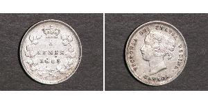 5 Cent Canada Argento Vittoria (1819 - 1901)