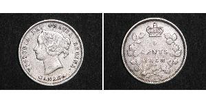 5 Cent Canada Argento Vittoria (1819 - 1901)