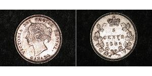 5 Cent Canada Argento Vittoria (1819 - 1901)