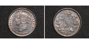 5 Cent Canada Argento Vittoria (1819 - 1901)