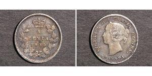 5 Cent Canada Argento Vittoria (1819 - 1901)