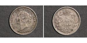 5 Cent Canada Argento Vittoria (1819 - 1901)