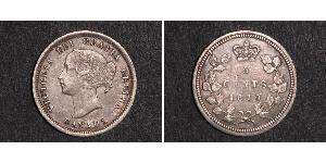 5 Cent Canada Argento Vittoria (1819 - 1901)