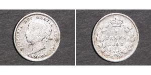 5 Cent Canada Argento Vittoria (1819 - 1901)