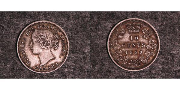 5 Cent Canada Argento Vittoria (1819 - 1901)