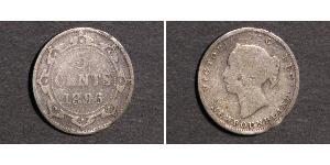 5 Cent Terranova e Labrador Argento Vittoria (1819 - 1901)