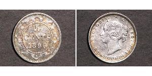 5 Cent Terranova e Labrador Argento Vittoria (1819 - 1901)