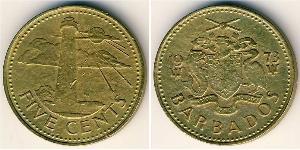 5 Cent Barbados Brass 