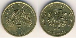 5 Cent Singapur Bronce/Aluminio 