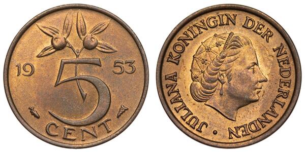 5 Cent Kingdom of the Netherlands (1815 - ) Bronze 