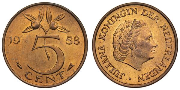5 Cent Kingdom of the Netherlands (1815 - ) Bronze 