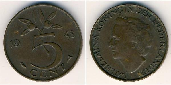 5 Cent Kingdom of the Netherlands (1815 - ) Bronze 