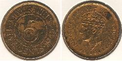 5 Cent Mauritius Bronze 