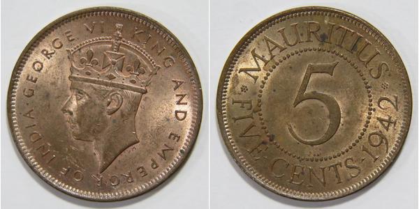 5 Cent Mauritius Bronze 