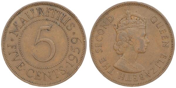 5 Cent Mauritius Bronze 