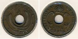 5 Cent Africa orientale Bronzo 