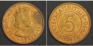 5 Cent Mauritius Bronzo 