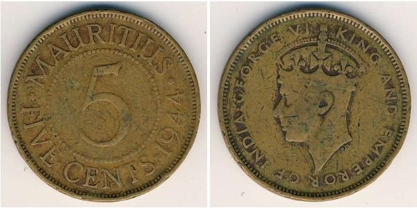 5 Cent Mauritius Bronzo 