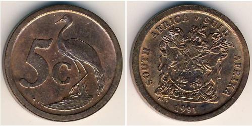 5 Cent Sudafrica Bronzo 