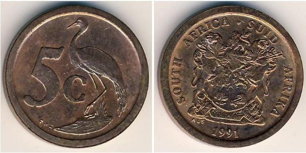 5 Cent Sudafrica Bronzo 