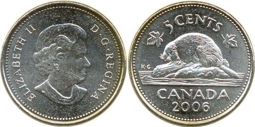 5 Cent Canada Copper Elizabeth II (1926-2022)