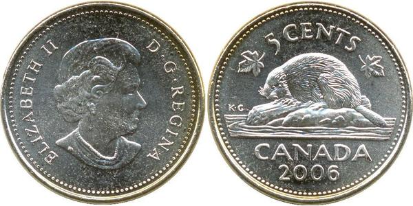 5 Cent Canada Copper Elizabeth II (1926-2022)