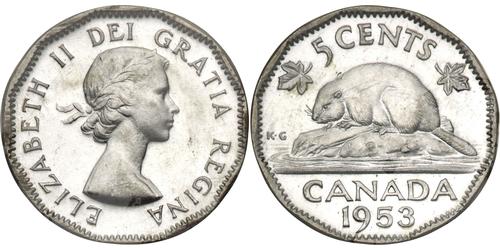 5 Cent Canada Copper/Nickel Elizabeth II (1926-2022)