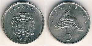 5 Cent Jamaica (1962 - ) Copper/Nickel 