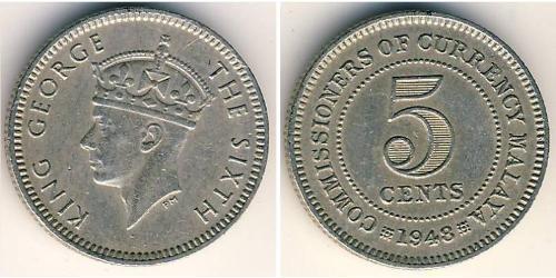 5 Cent Malayan Union (1946 - 1948) Copper/Nickel 