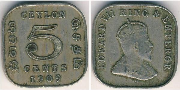 5 Cent Sri Lanka/Ceylon Copper/Nickel 