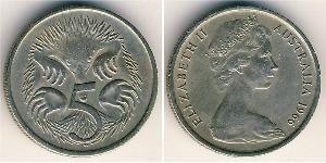 5 Cent Australie (1939 - ) Cuivre/Nickel Elizabeth II (1926-2022)