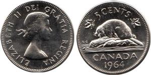 5 Cent Canada Cuivre/Nickel Elizabeth II (1926-2022)