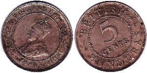 5 Cent British Honduras (1862-1981) Kupfer/Nickel George V (1865-1936)