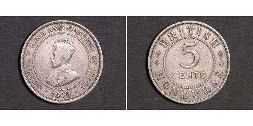 5 Cent British Honduras (1862-1981) Kupfer/Nickel George V (1865-1936)