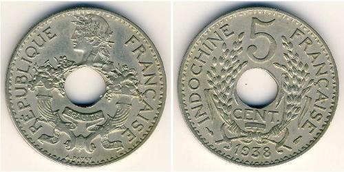 5 Cent Französisch-Indochina (1887-1954) Kupfer/Nickel 