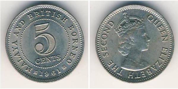 5 Cent Föderation Malaya (1948 - 1963) Kupfer/Nickel 