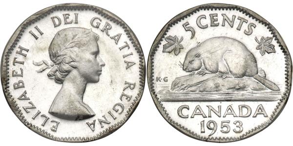 5 Cent Kanada Kupfer/Nickel Elizabeth II (1926-2022)