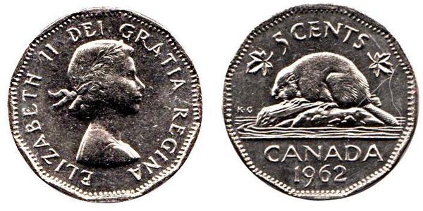 5 Cent Kanada Kupfer/Nickel Elizabeth II (1926-2022)