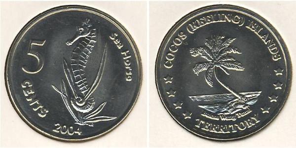 5 Cent Kokosinseln Kupfer/Nickel 