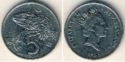 5 Cent Neuseeland Kupfer/Nickel Elizabeth II (1926-2022)