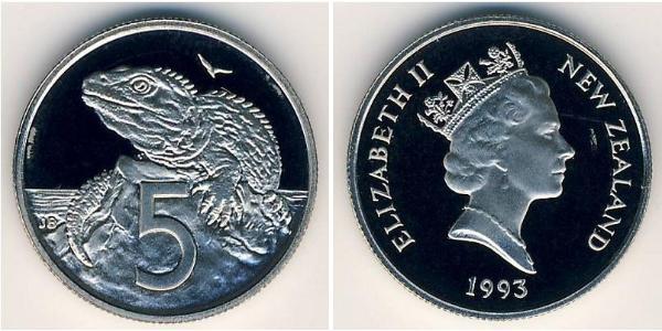 5 Cent Neuseeland Kupfer/Nickel Elizabeth II (1926-2022)