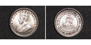 5 Cent Straits Settlements (1826 - 1946) Kupfer/Nickel George V (1865-1936)