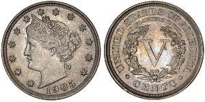 5 Cent Vereinigten Staaten von Amerika (1776 - ) Kupfer/Nickel 