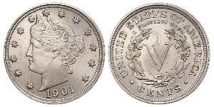 5 Cent Vereinigten Staaten von Amerika (1776 - ) Kupfer/Nickel 