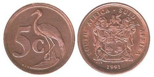 5 Cent Südafrika Kupfer/Stahl 