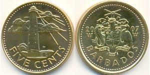 5 Cent Barbados Messing 