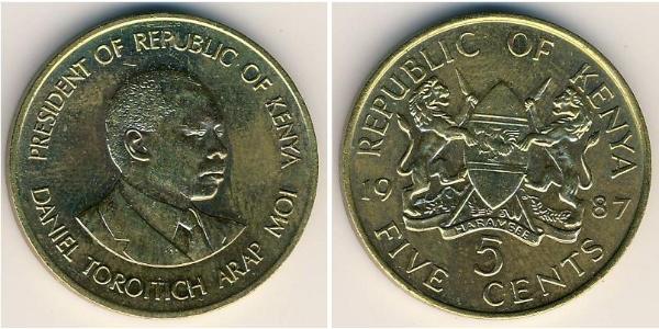 5 Cent Kenia Messing 